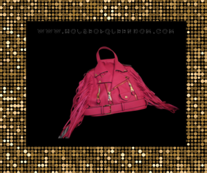 Pink Fringed Motorcycle Backpack